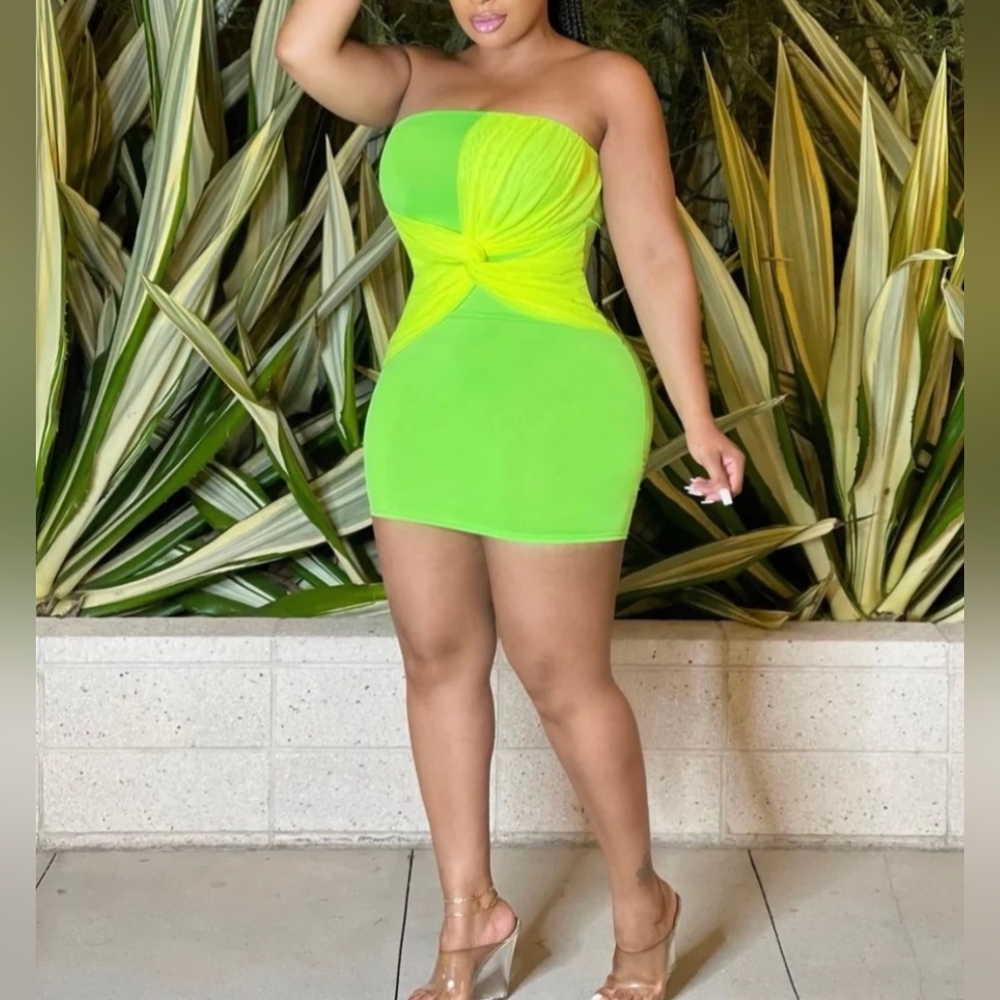 LEMON LIME TUB DRESS